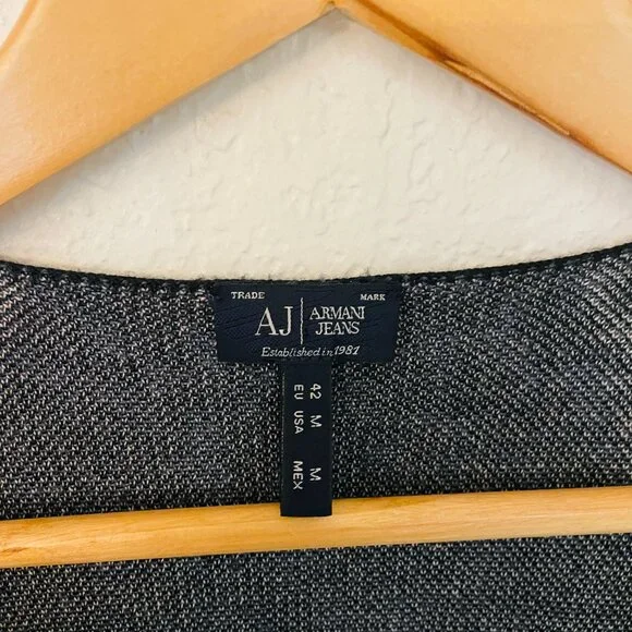 Armani Jeans Wool Blend Statement Cardigan (Rare Find),  Size M (42 IT / 8 US) - Picture 5 of 6